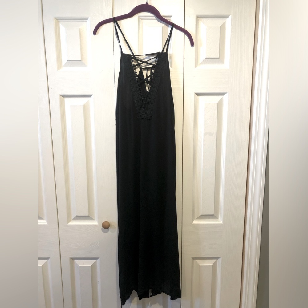 Xhilaraton Black midi Beach Cover Up